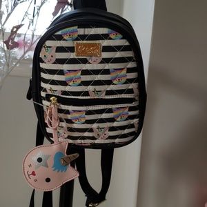 Betsey Johnson cat Unicron mini backpack